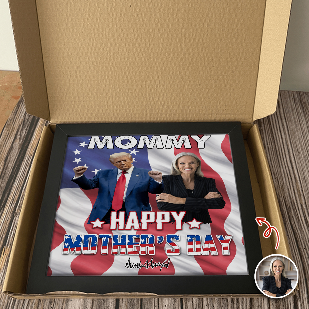 Custom Photo Trump Dad & Mom Picture Frame – Happy Mother’s Day & Father’s Day LM32 897993
