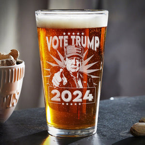 Vote Trump 2024 Print Beer Glass N304 62622