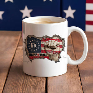 Trump Vance We The People With 3D Effect White Mug HO82 65328