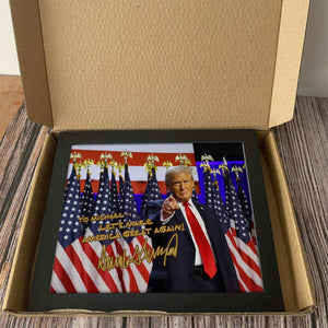 Custom Name Trump President 2024 Let’s Make America Great Again Picture Frame HO82 65374