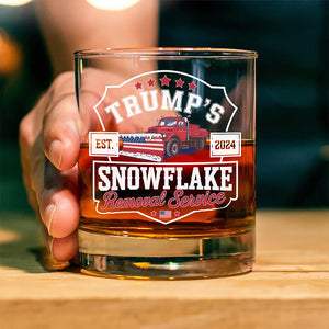 Trumps Snowflake 2024, Snowflake Removal Trump Whisky Glass HA75 67168