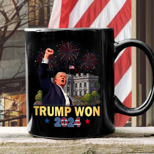 Trump Won Donald Trump US President 47th Black Mug HO82 65274