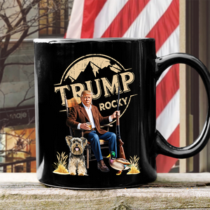 Custom Dog Clipart Trump Duck Hunting 2024 Black Mug LM32 63907