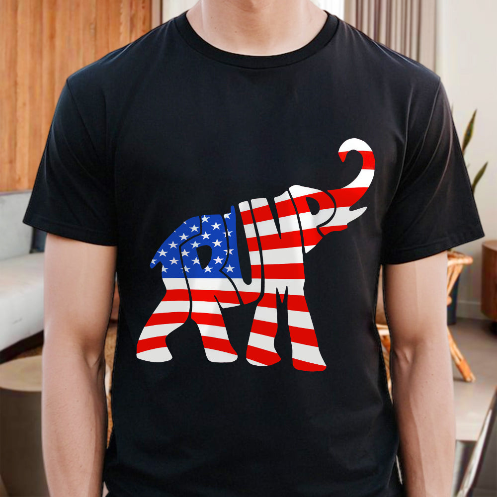 Donald Trump Republican Elephant American Flag Shirt DM01 62943
