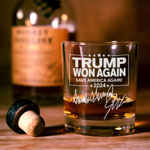 Perfect Gift For Trump Supporters Rock Glass 64077 TW