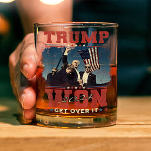 Trump Won President 2024 Rock Glass HO82 65172