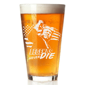 Trump Legends Never Die Print Beer Glass For Trump Fan HO82 65410