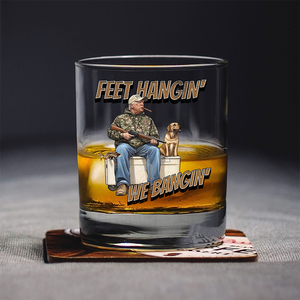 Trump Hunting Feet Hangin' We Bangin' Whisky Glass LM32 63849