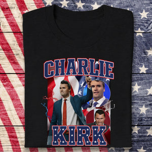 Patriotic Tribute to Charlie Kirk Memorial Dark Shirt LM32 65613