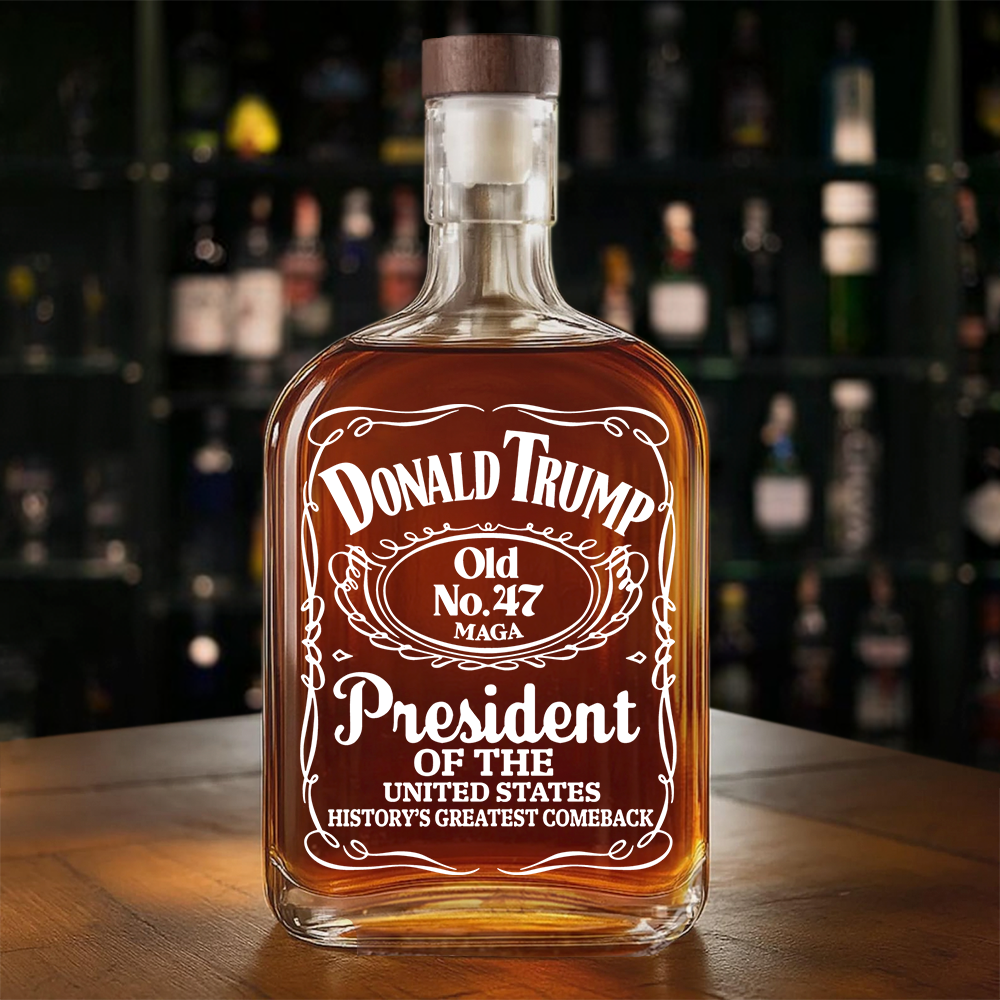 Donald Trump President Of United States Old No. 45 47 Whiskey Bottle HA75 64406