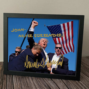 Trump Legends Never D** Never Surrender Picture Frame DM01 63187