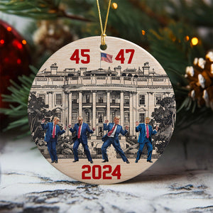 Trump Happy Dance 45th and 47th 2024 Ceramic Ornament LM32 65051