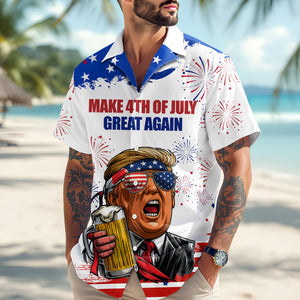 Make America Great Again - Funny 4th of July Trump Hawaiian Shirt CH07 67354