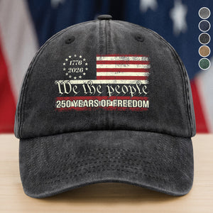 We The People 250 Years Of Freedom Washed Denim Baseball Cap TH10 894557