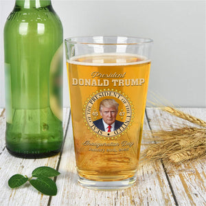 President Donald Trump Inauguration Day Beer Glass HA75 63956