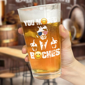 You M**sed B**ches Trump F**ht Middle Finger Print Beer Glass N304 HA75 63036