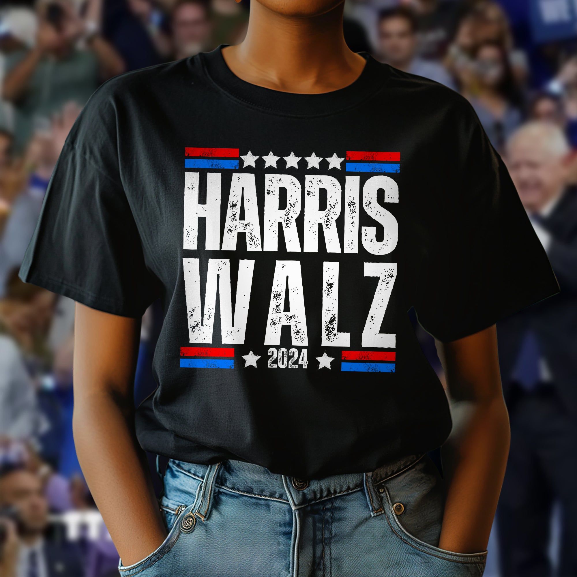 Harris Walz President 2024 Dark Shirt HO82 65154