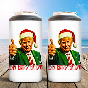 Make Christmas Great Again With Trump Can Cooler Tumbler HA75 63651