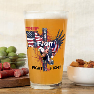 Trump Fight Fight Fight Print Beer Glass For Trump Fan HO82 65398