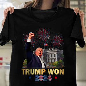 Trump Won Donald Trump US President 47th Shirt HO82 65280