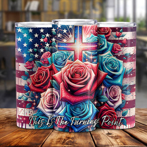 This Is The Turning Point - Charlie Kirk With Rose Tumbler HO82 66012