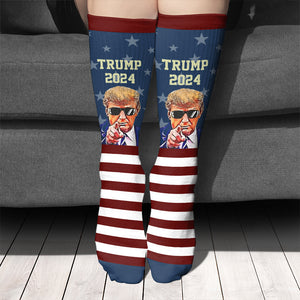 Personalized Celebrate Every Step Forward Trump Supporters US Election Middle Tube Socks HO82 65510