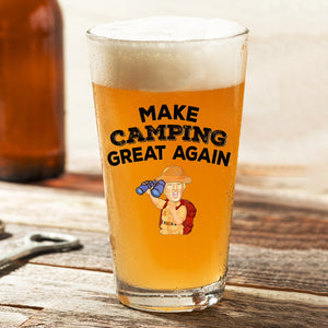 Make Camping Great Again With Trump Beer Glass TH10 64149