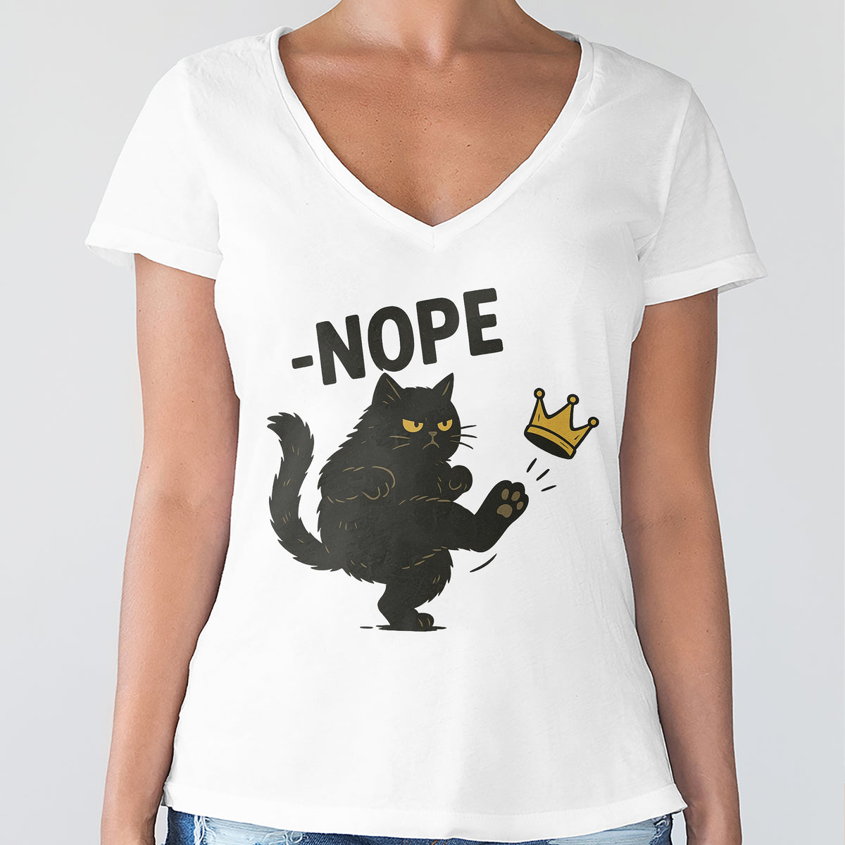 Nope King Since 1776 Black CAT Bright Shirt