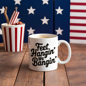 Feet Hangin' We Bangin' Trump Hunting White Mug LM32 63867