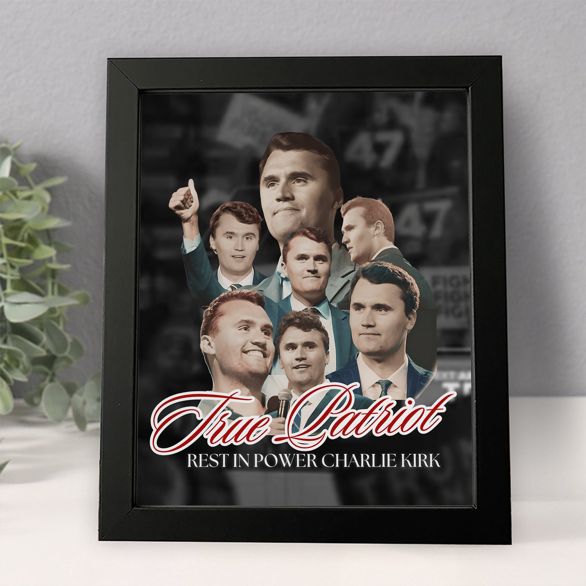 True Patriot Rest In Power Charlie Kirk Picture Frame HO82 65816