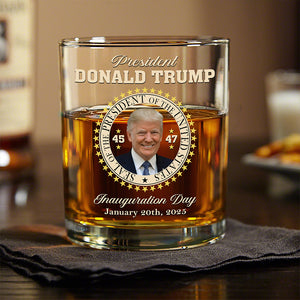 President Donald Trump Inauguration Day Whisky Glass HA75 63958