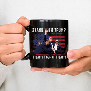 Stand With Trump Fight Fight Black Mug TH10 63163