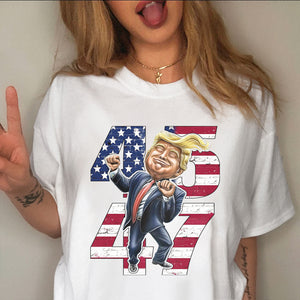 Patriotic Trump 2024 45th & 47th President's Legacy MAGA Bright Shirt LM32 63951