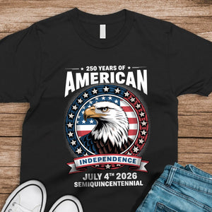 250 Years of America Anniversary Independence Day 2026 Dark Shirt CH07 896698
