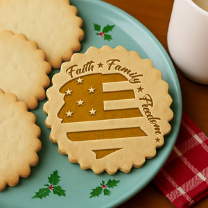 Personalized Faith, Family & Freedom Cookie Stamp LM32 897461