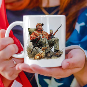 Patriotic Trump Hunting Gear Perfect for Gun Lovers and Hunters White Mug LM32 63877