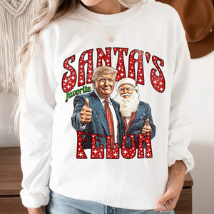 Santas Favortite Felon Distressed Bright Shirt HO82 65236