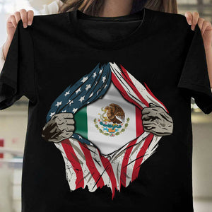 American Grown Mexican Roots USA Mexico Flag Flag Shirt HA75 63322