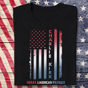 Pray For Charlie Kirk Great American Patriot Dark Shirt LM32 65485