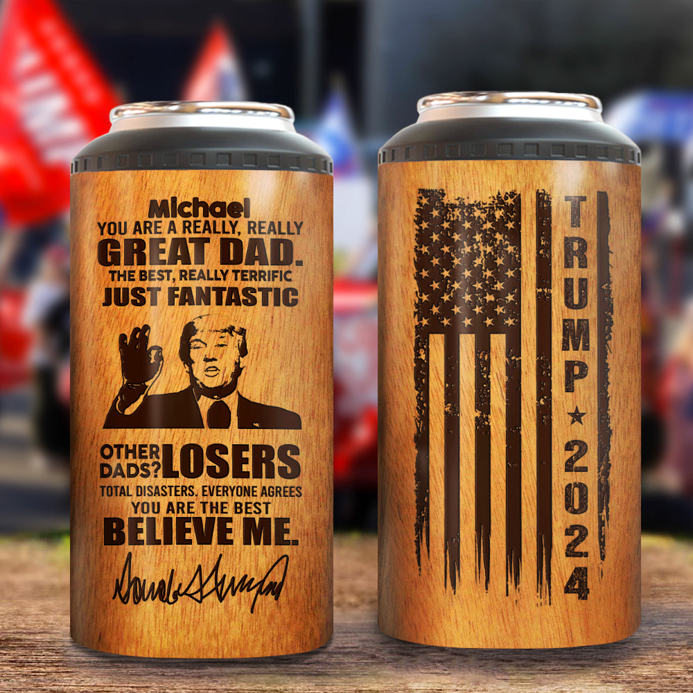 Great Dad Donald Trump 2024 Can Cooler N369 HO82 62976