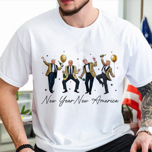 New Year New America Humorous Dancing Trump Bright Shirt HA75 64284