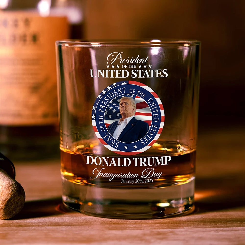 Trump President Inauguration Day Whisky Glass TH10 64233