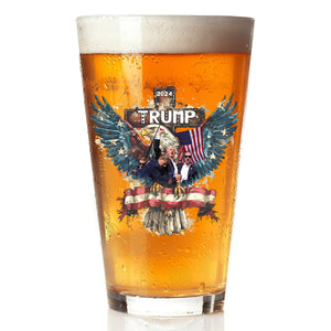 Trump President 2024 Print Beer Glass For Trump Fan HO82 65388