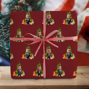 Trump On Wrapping Paper For Christmas Gift TH10 64199