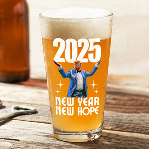 Funny Trump New Year New Hope Inauguration Party Celebration Beer Glass LM32 65083