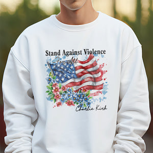 Charlie Kirk - Stand Against Violence Famous Quote Bright Shirt LM32 65519