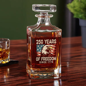 250 Years Of Freedom Since 1776 USA Bald Eagle America Flag Decanter HA75 897374