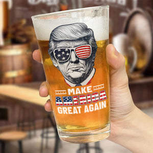 Trump I'm Voting For The Convicted Felon 2024 Print Beer Glass HA75 62688