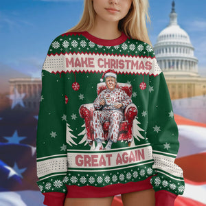 Trump Make Christmas Great Again Funny Ugly Sweater HA75 63717