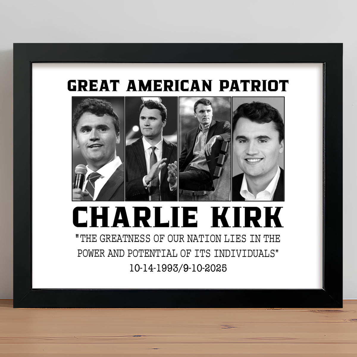 Great America Patriot Prayers Up for Charlie Kirk Memorial Picture Frame HO82 65742